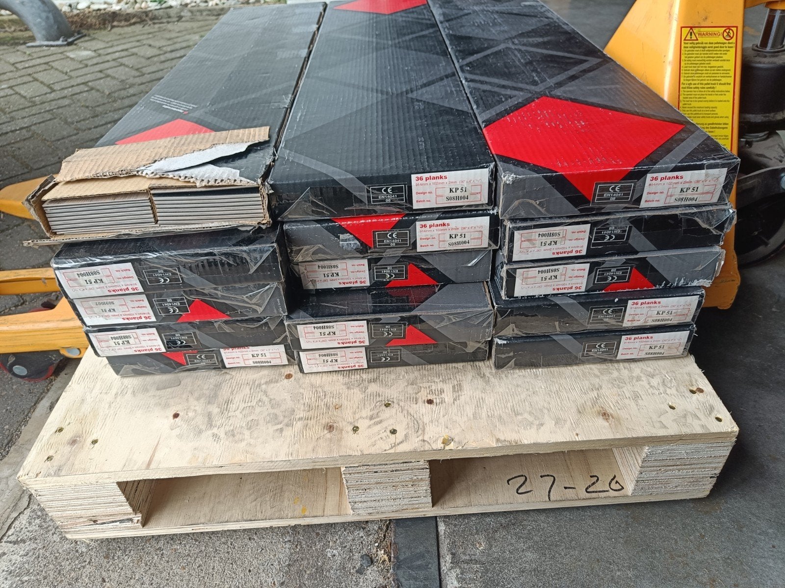 Nieuw PVC Laminaat  Vloer - Houtlook Vloerdelen 50m2, Ophalen, Kunststof, 50 tot 150 cm, Nieuw