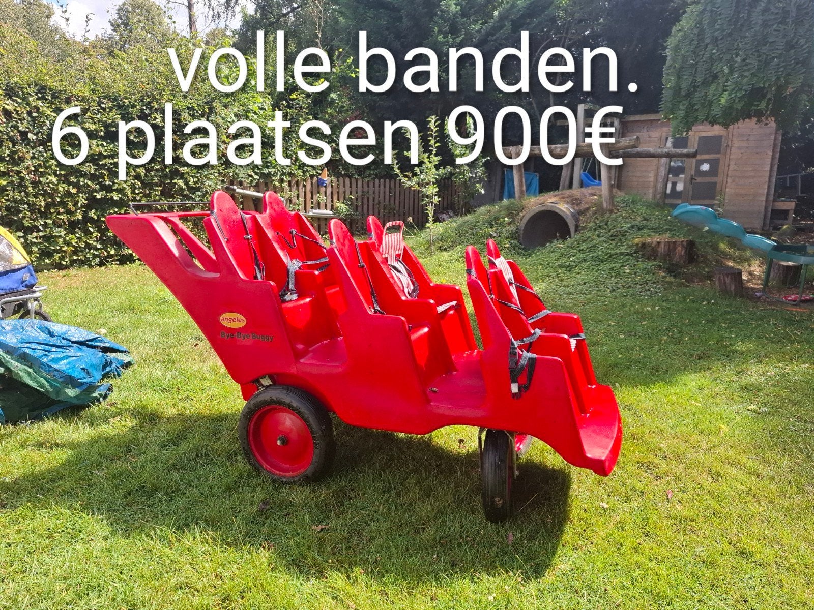 Bye-Bye Buggy 6-zits kinderwagen met volle banden, Gebruikt, Duowagen, Ophalen, Kinderwagen