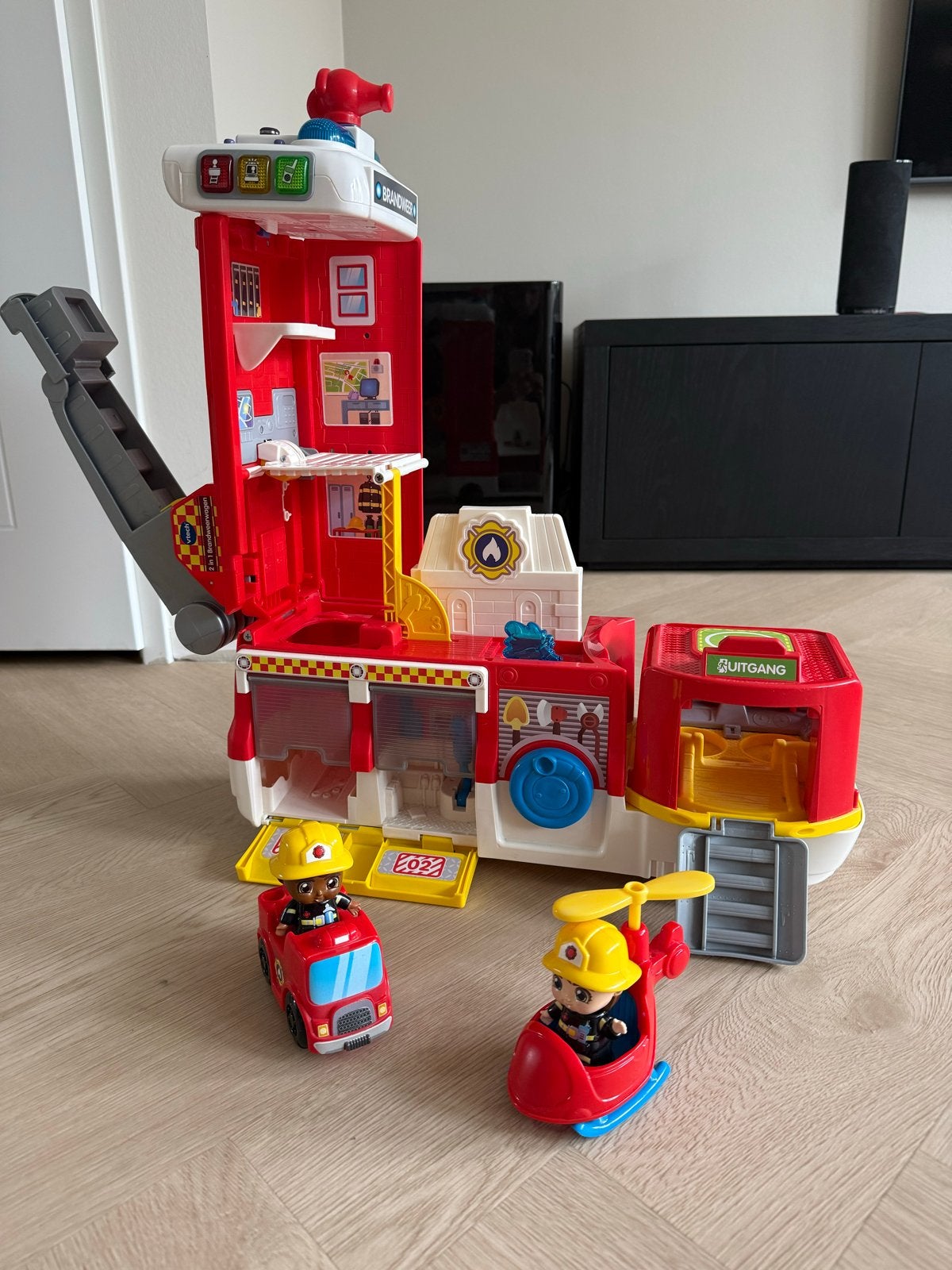 VTech Brandweerauto met Geluid, licht en figuren, Ophalen of Verzenden, Zo goed als nieuw