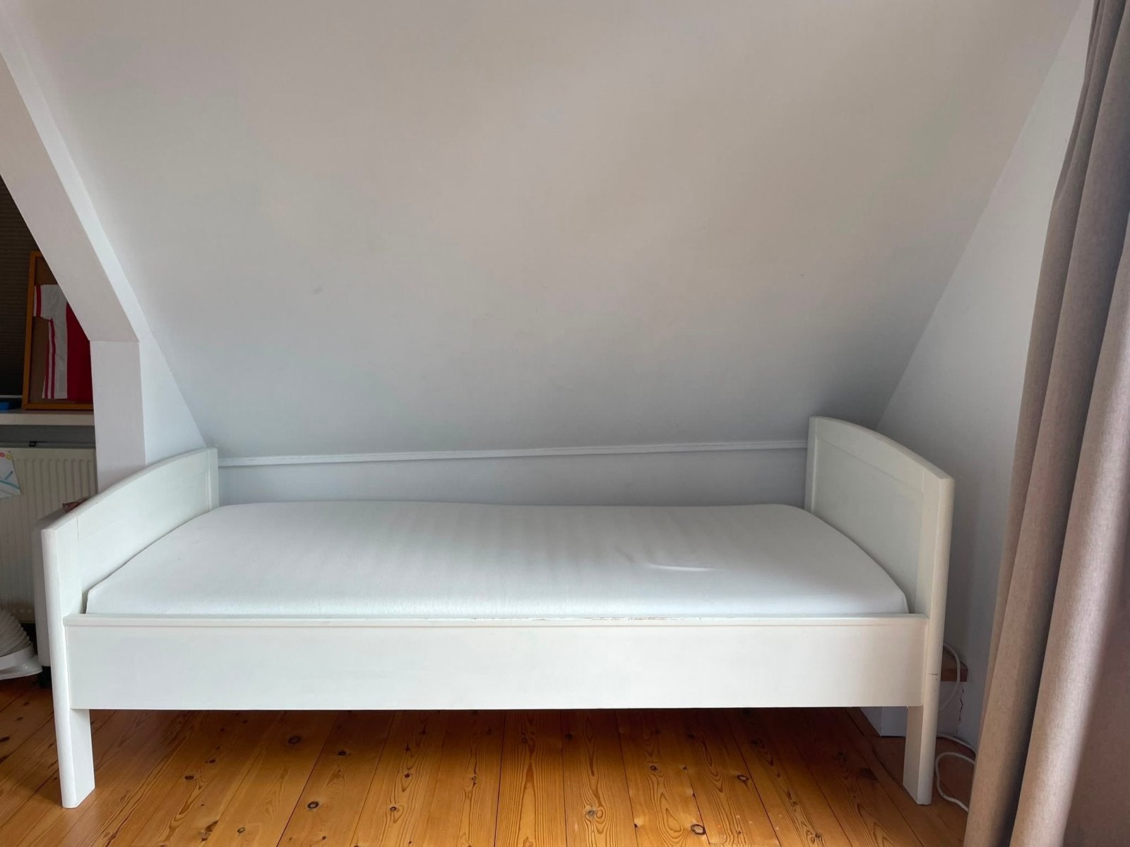 Eenpersoonsbed met motor defect, Ophalen, 90 cm, Eenpersoons, Wit