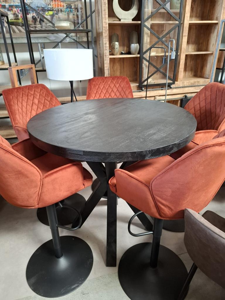 Stafel met 5 barkrukken, Ophalen of Verzenden, 60 tot 90 cm