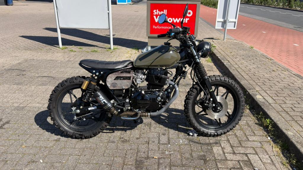 Unieke Honda CB450N Scrambler - Custom Build, Motoren, 2 cilinders, Sportuitlaat, Gebruikt, Particulier