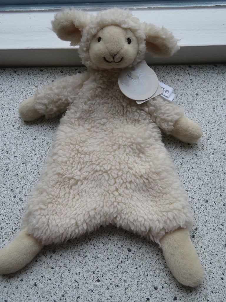 Knuffeldoek schaap Lamb Leo tuttle merk Happy Horse, Nieuw, Ophalen of Verzenden, Wasbaar, Wit