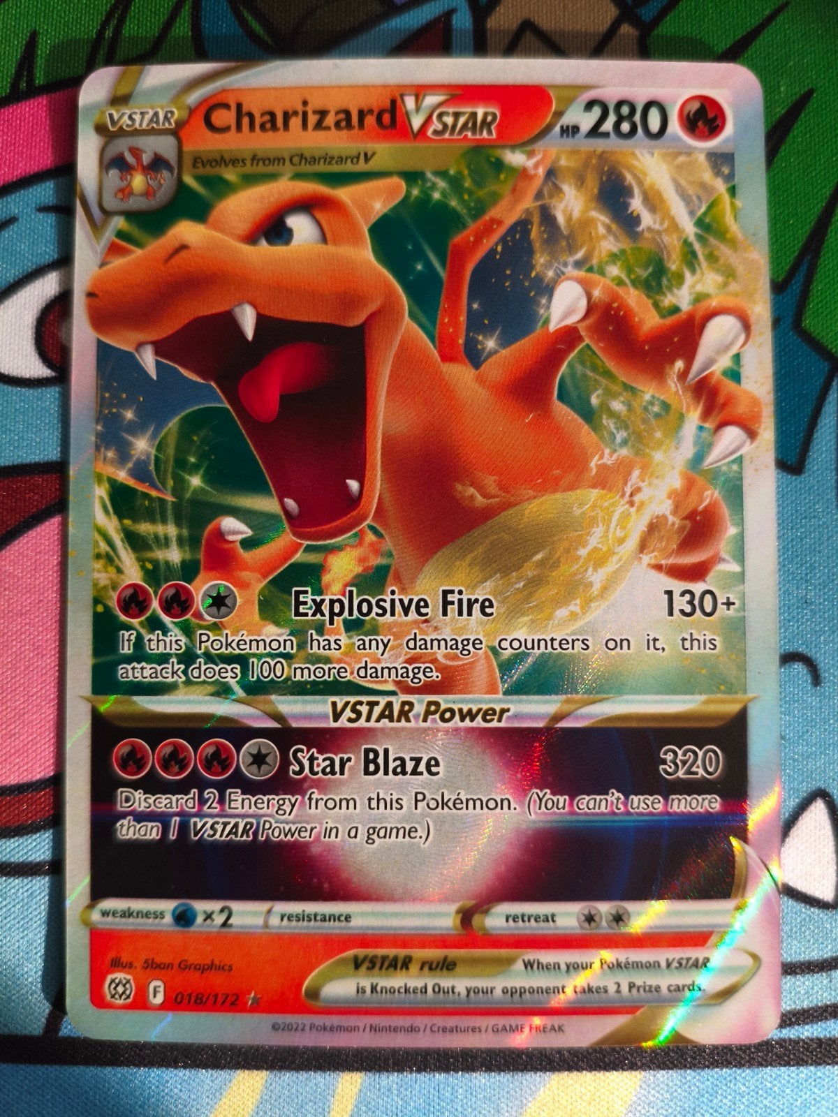 Charizard VSTAR - 018/172 - Brilliant Stars, Hobby en Vrije tijd, Verzenden, Zo goed als nieuw, Losse kaart, Foil