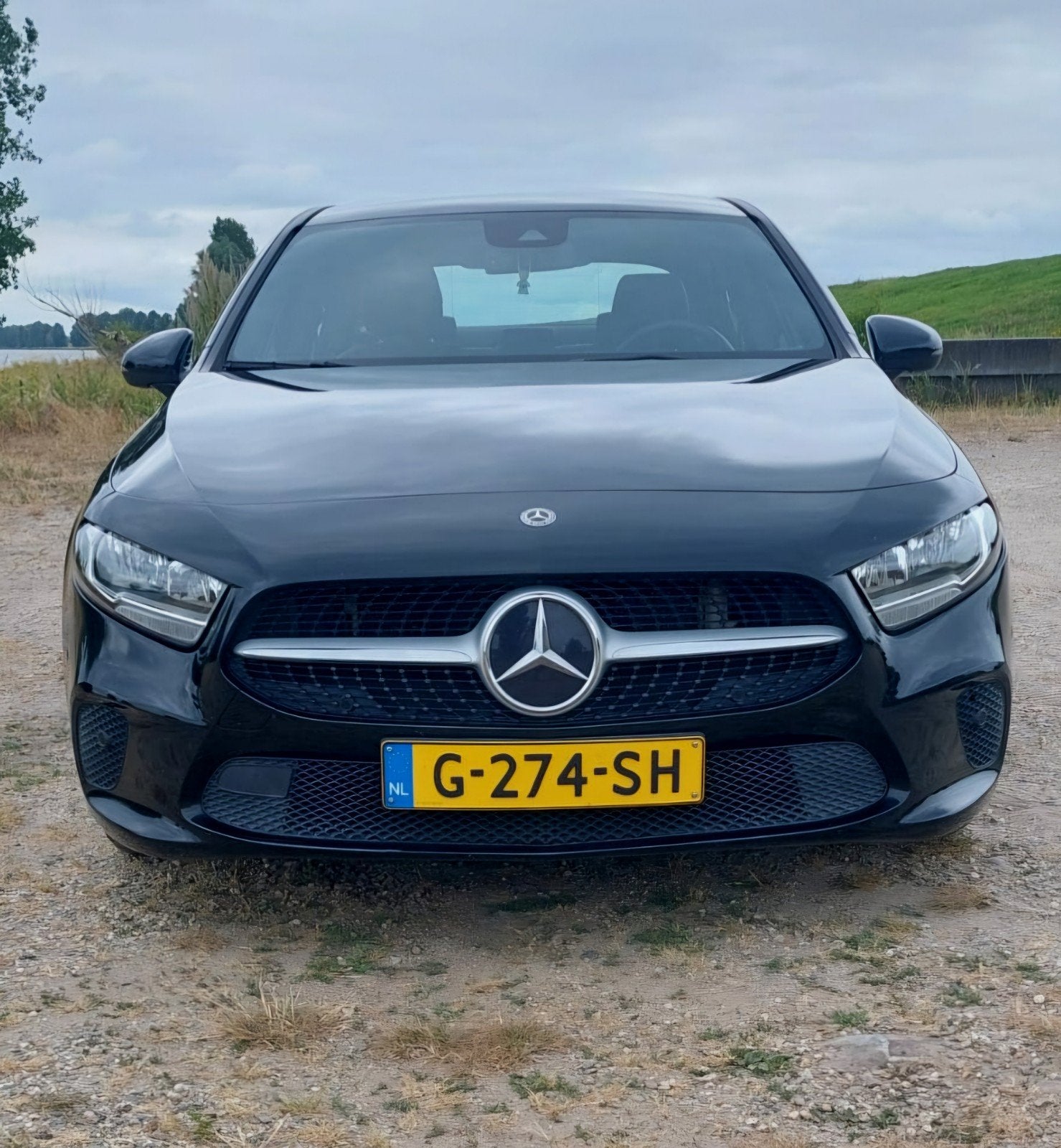 Mercedes-Benz A-Klasse A 200 163pk 7G-DCT 2019 Zwart, Auto's, Zwart, 4 cilinders, Leder en Stof, Origineel Nederlands