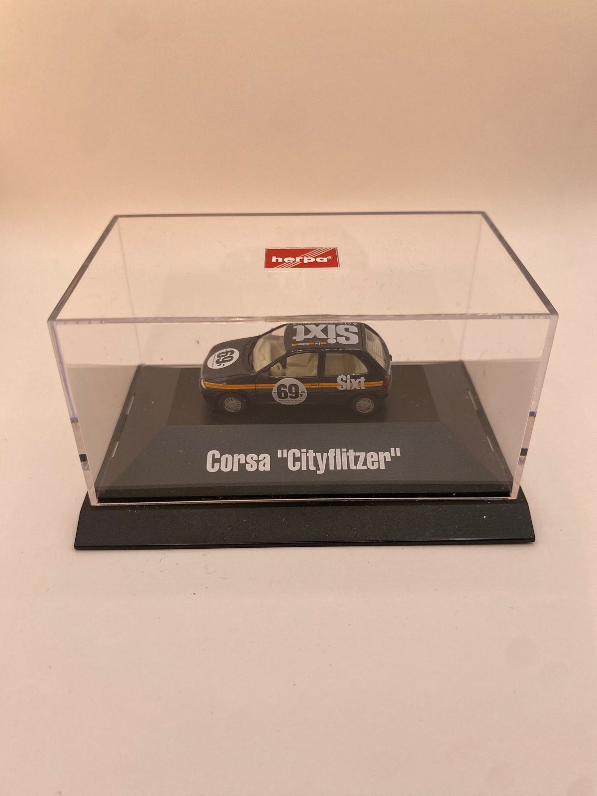 Herpa Exclusiv 1:87 H0 Opel Corsa Cityflitzer (Sixt), Hobby en Vrije tijd, Ophalen of Verzenden, Nieuw, Auto, Herpa