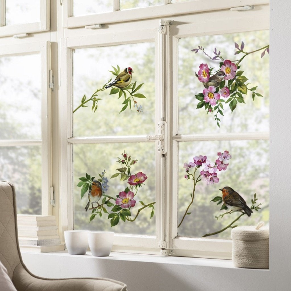 Vogel raamstickers Spring Fever, vogel, Muurdeco4kids, Verzenden, Fotobehang