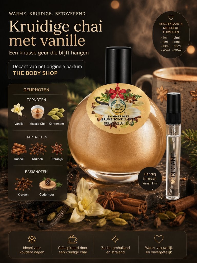 Vanilla Chai Shimmer Mist The Body Shop Zie omschrijving, Verzenden, Nieuw