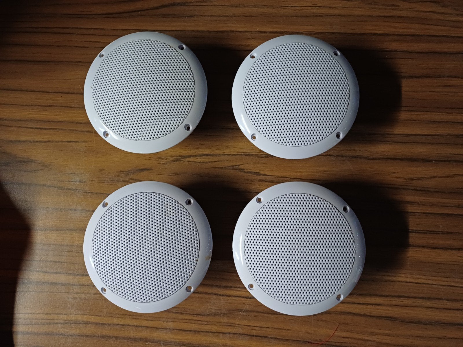 4 SkyTronic Plafond Speakers Wit - 15cm diameter, 5,5cm hoog, Overige merken, Overige typen, Ophalen of Verzenden, Zo goed als nieuw