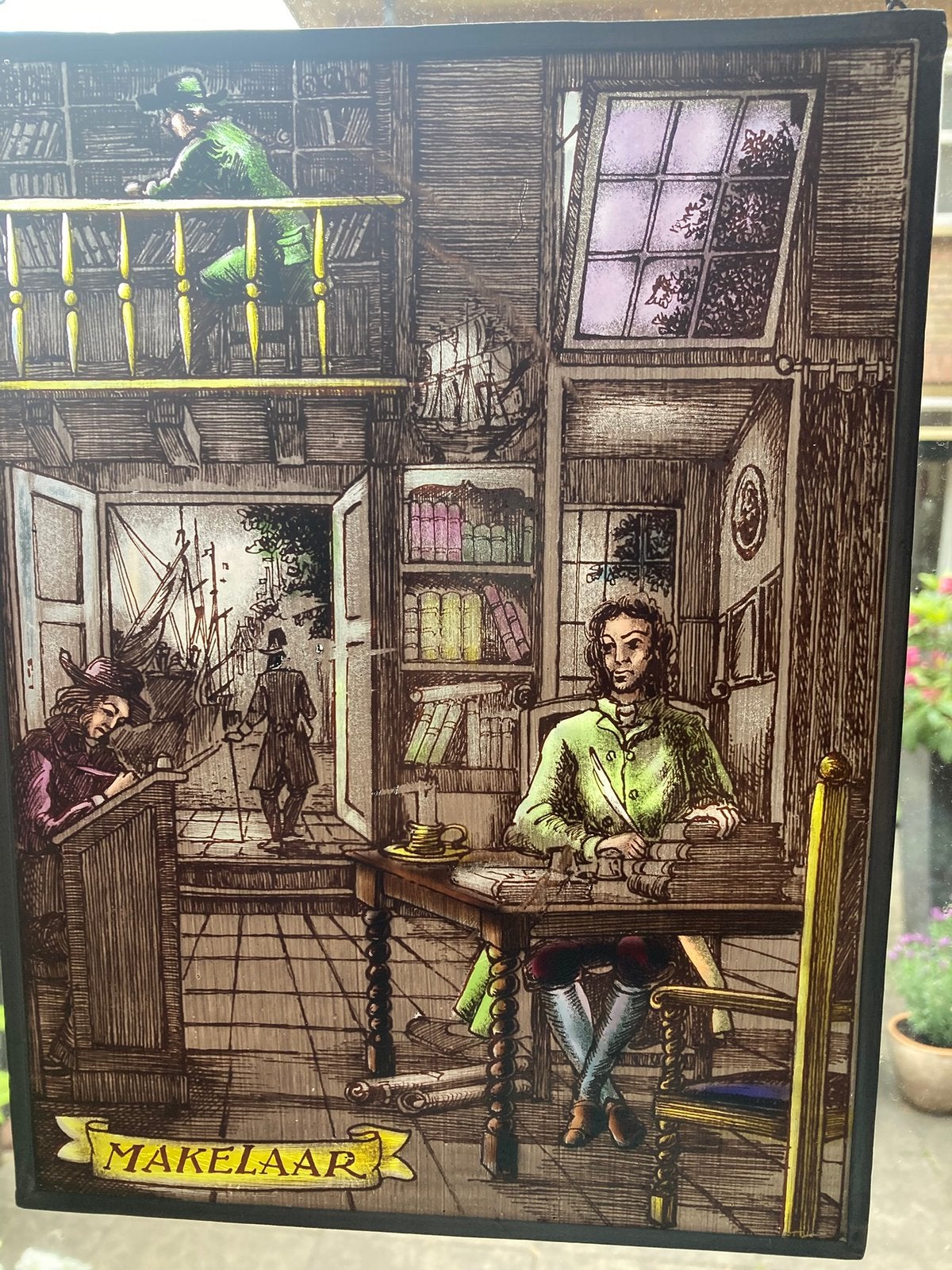 Makelaar Glas in Lood Raamhanger BODEMPRIJS, Ophalen