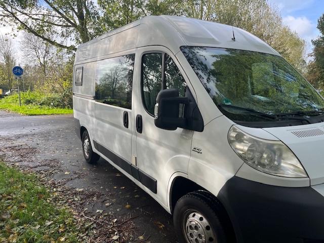 Fiat Ducato L2H2 zelfbouw camper, lage kilometerstand, Buscamper of Camperbus, Fiat, Bestuurdersdeur, Tot en met 2
