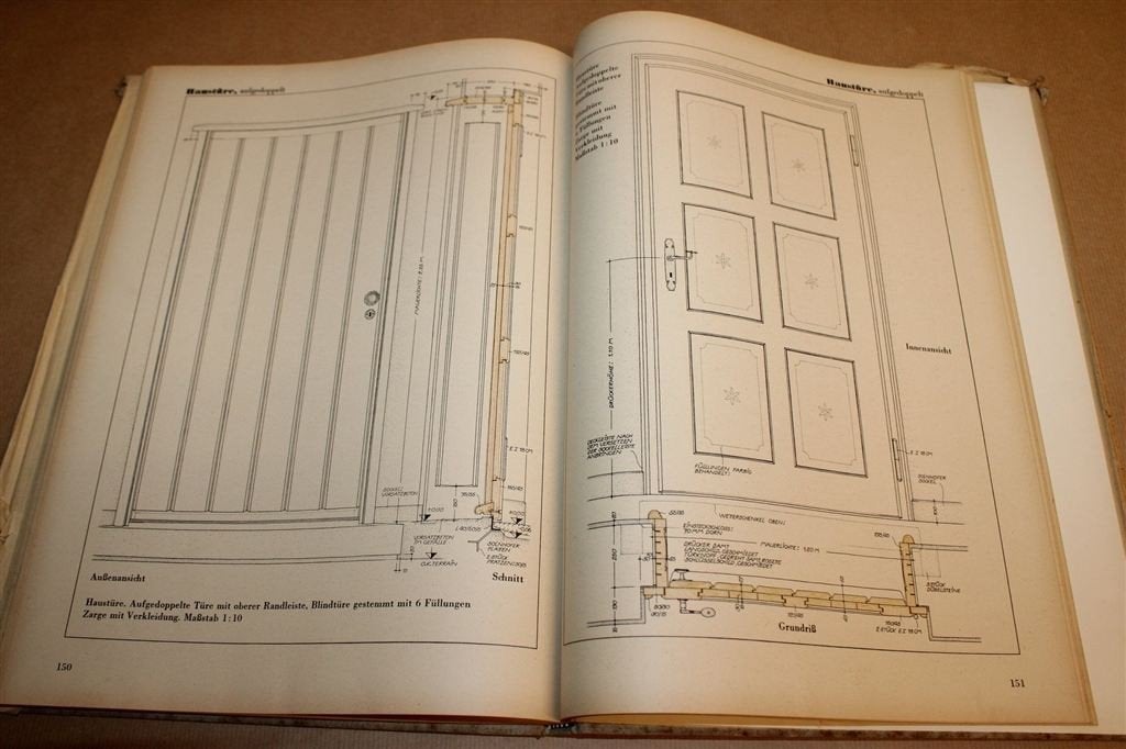 Holztüren und Holztore — Vakboek met Werktekeningen 1949, Ophalen of Verzenden, Gelezen, Architecten