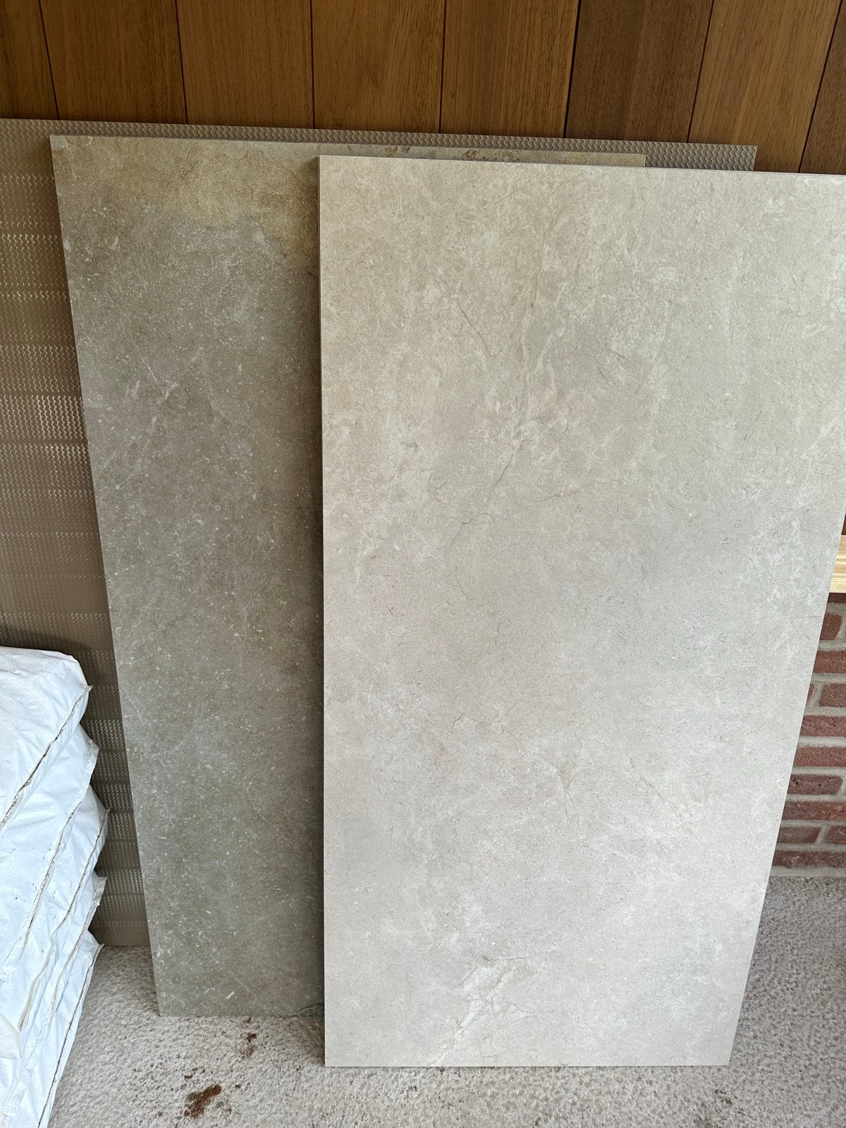 Nieuwe keramische vloertegels - Beige/Grijs, Ophalen, 60 cm of meer, Nieuw, 5 tot 10 m²