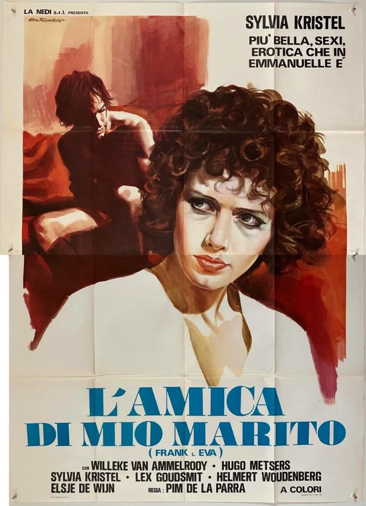 Frank & Eva (1973) - Sylvia Kristel - Originele filmposter, Verzenden, A1 t/m A3, Film en Tv, Rechthoekig Staand