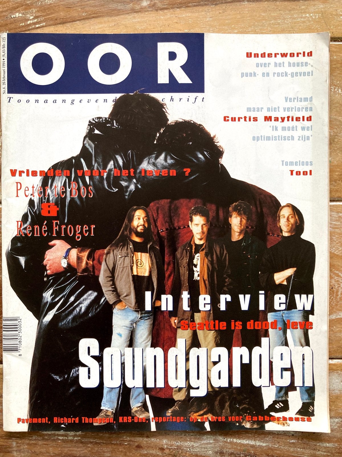 OOR Magazine 1994 SOUNDGARDEN Pavement TOOL Curtis Mayfield, Ophalen of Verzenden, Zo goed als nieuw, Muziek, Film of Tv