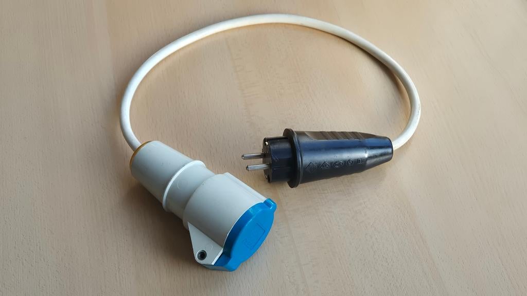 Verloop Schuko naar CEE-form, Caravans en Kamperen, Ophalen of Verzenden, Gebruikt