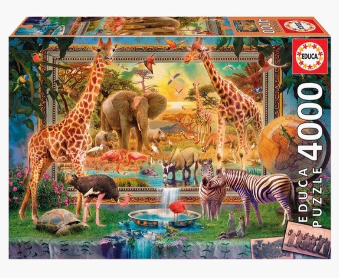 Educa Legpuzzel 4000 stukjes - Afrikaanse Dieren, Ophalen of Verzenden, Meer dan 1500 stukjes, Zo goed als nieuw, Legpuzzel
