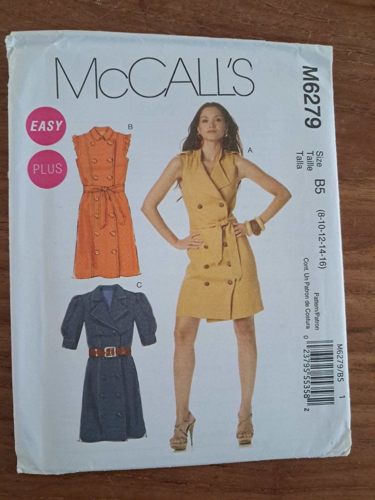 Mccalls 6279 naaipatroon voor jurk, Ophalen of Verzenden, Vrouw, Overige merken