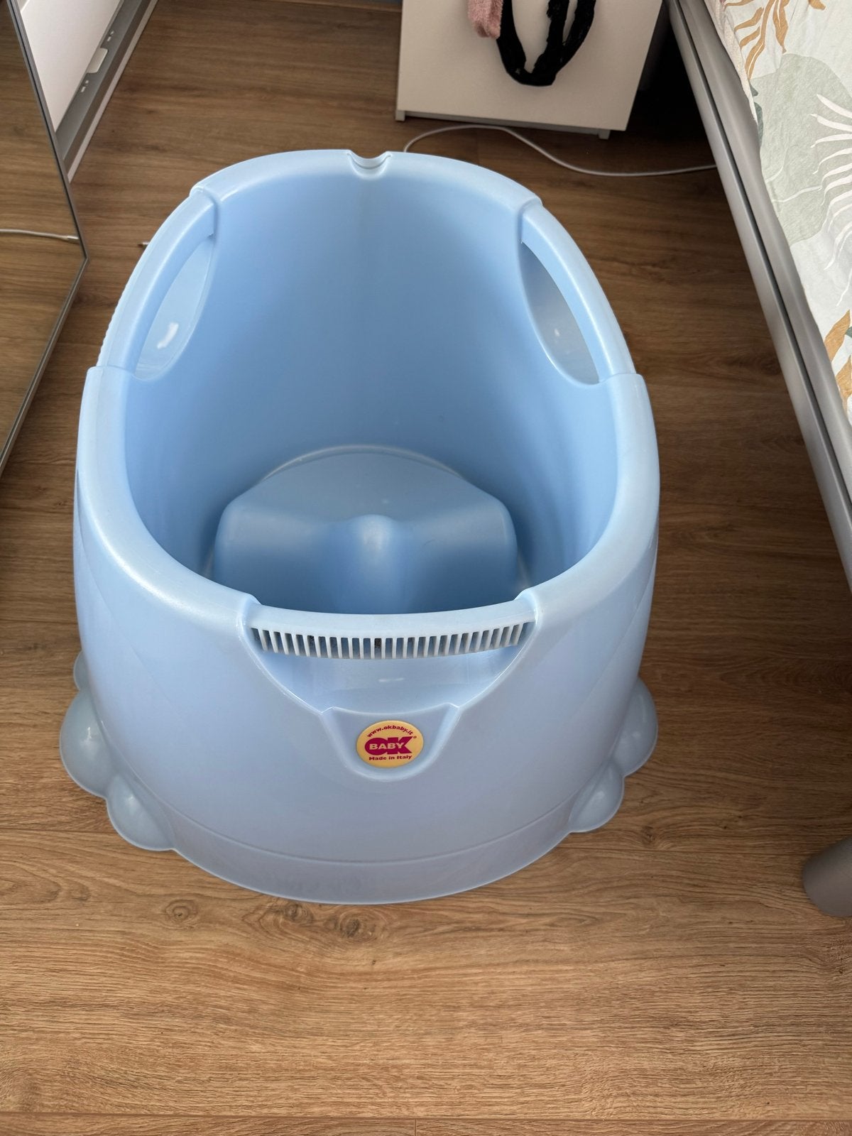 OKbaby douchezitje - Blauw, Ophalen, Gebruikt, Badzitje of Badring, Overige merken