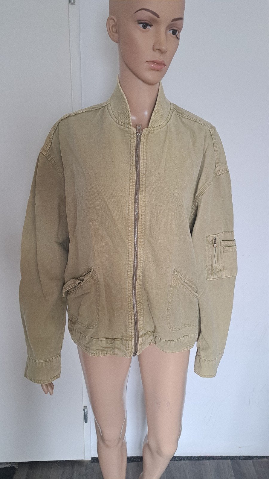 Dames bomberjack - Primark Denim Co. - Maat S, Verzenden, Beige, Primark Denim Co., Maat 36 (S)