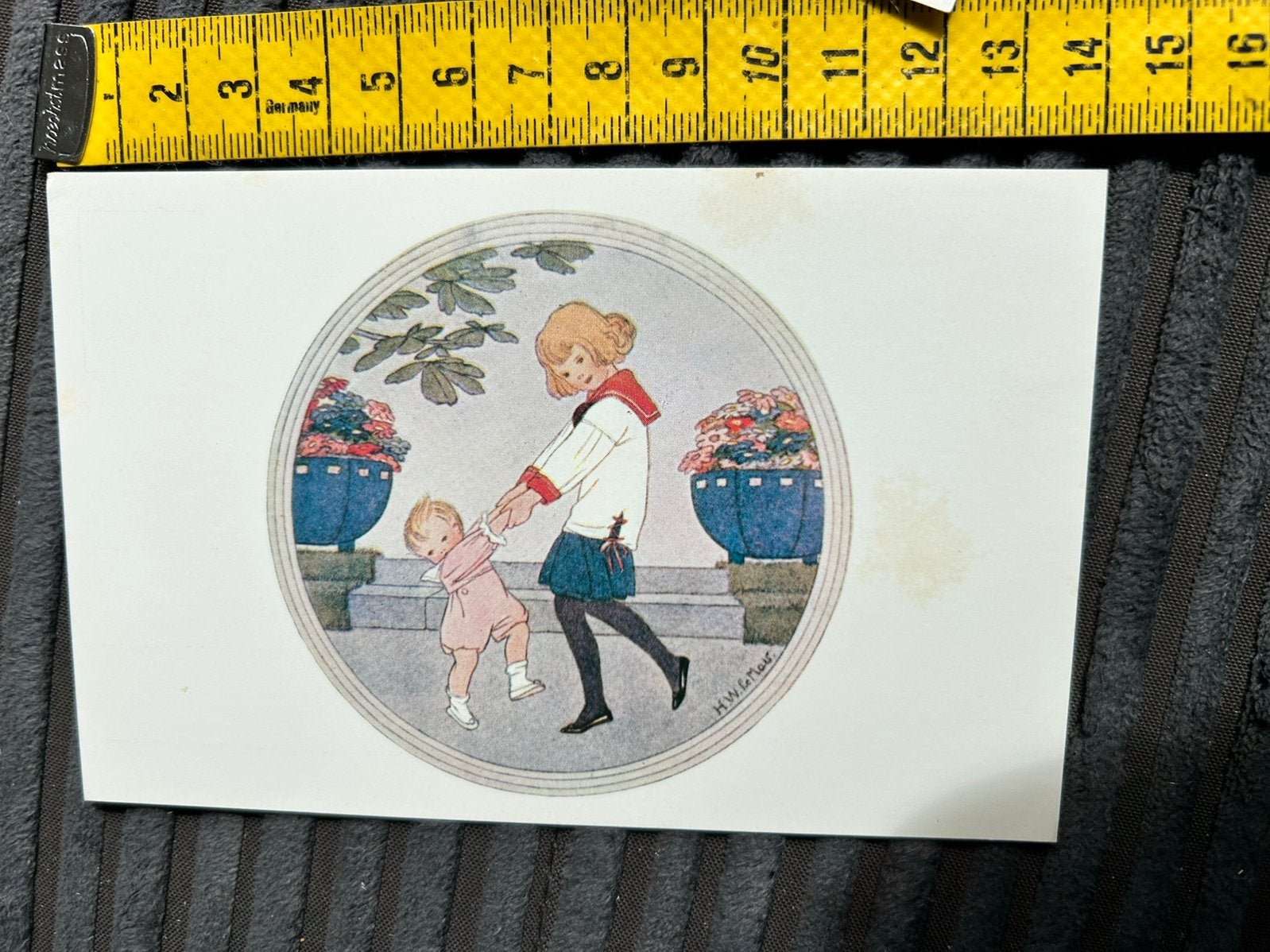 A.31.Oude kaart illustr Rie Cramer, Ophalen of Verzenden, Ongelopen