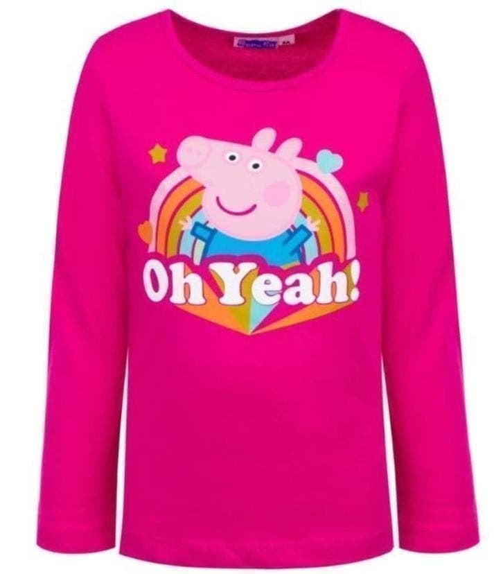 Peppa Pig Longsleeve Shirt Fuchsia - Mt 104-110-116 - Katoen, Meisje, Nieuw, Ophalen of Verzenden, Shirt of Longsleeve