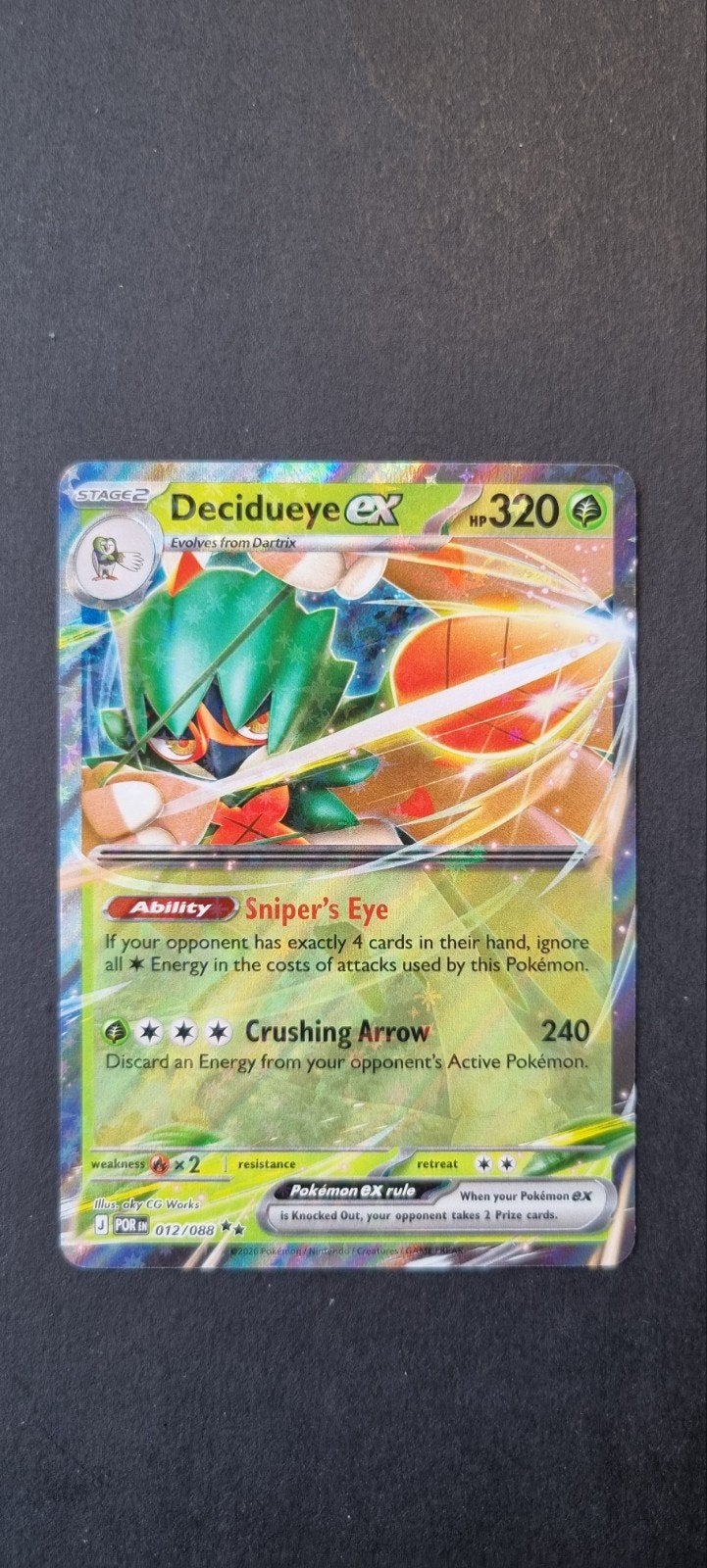 Decidueye EX POR 012, Ophalen of Verzenden, Zo goed als nieuw