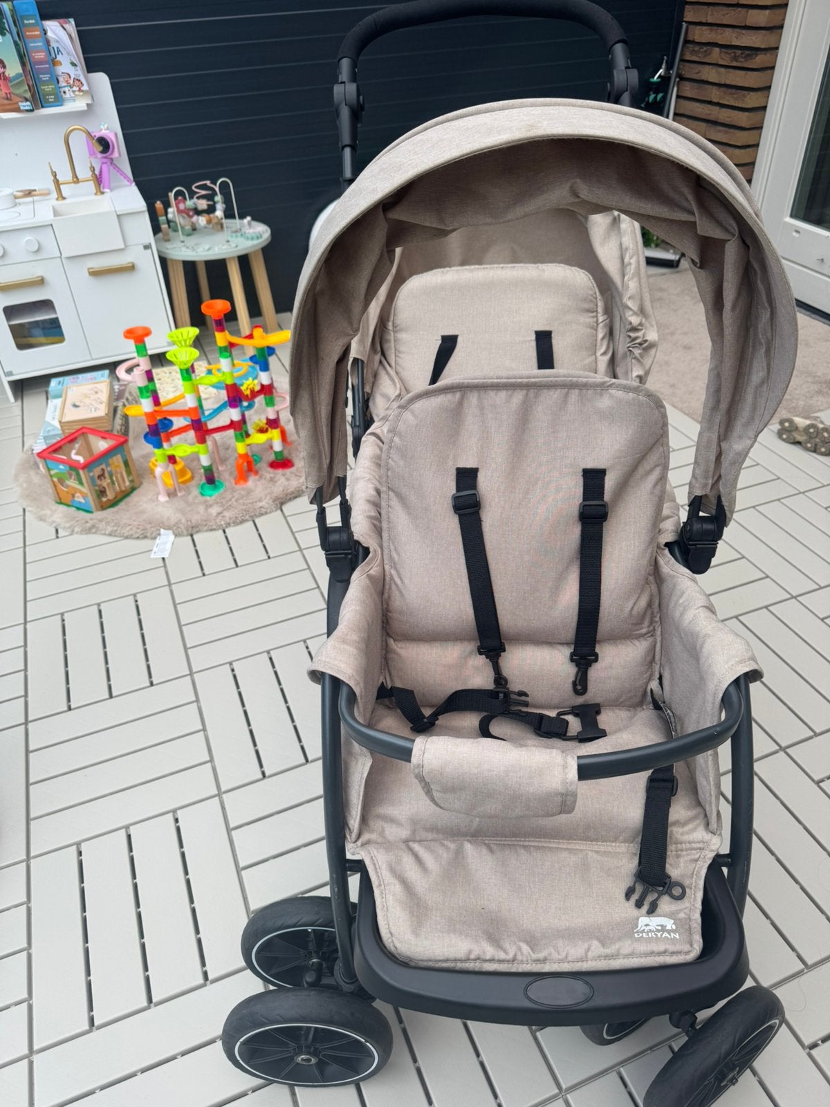 deryan duo buggy VANDAAG OPHALEN, Kinderen en Baby's, Buggy's, Ophalen of Verzenden, Zo goed als nieuw