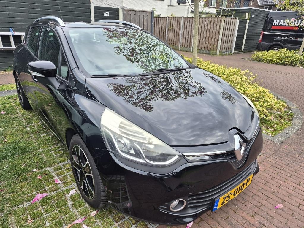 Renault Clio 0.9 TCE 90 Estate 2013 Zwart, Auto's, Voorwielaandrijving, Stof, Zwart, Zwart