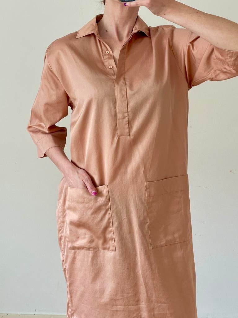 Indress (Pauw) oversized blousejurk maat XS/S np €750, Beige, Ophalen of Verzenden, Zo goed als nieuw, Maat 34 (XS) of kleiner