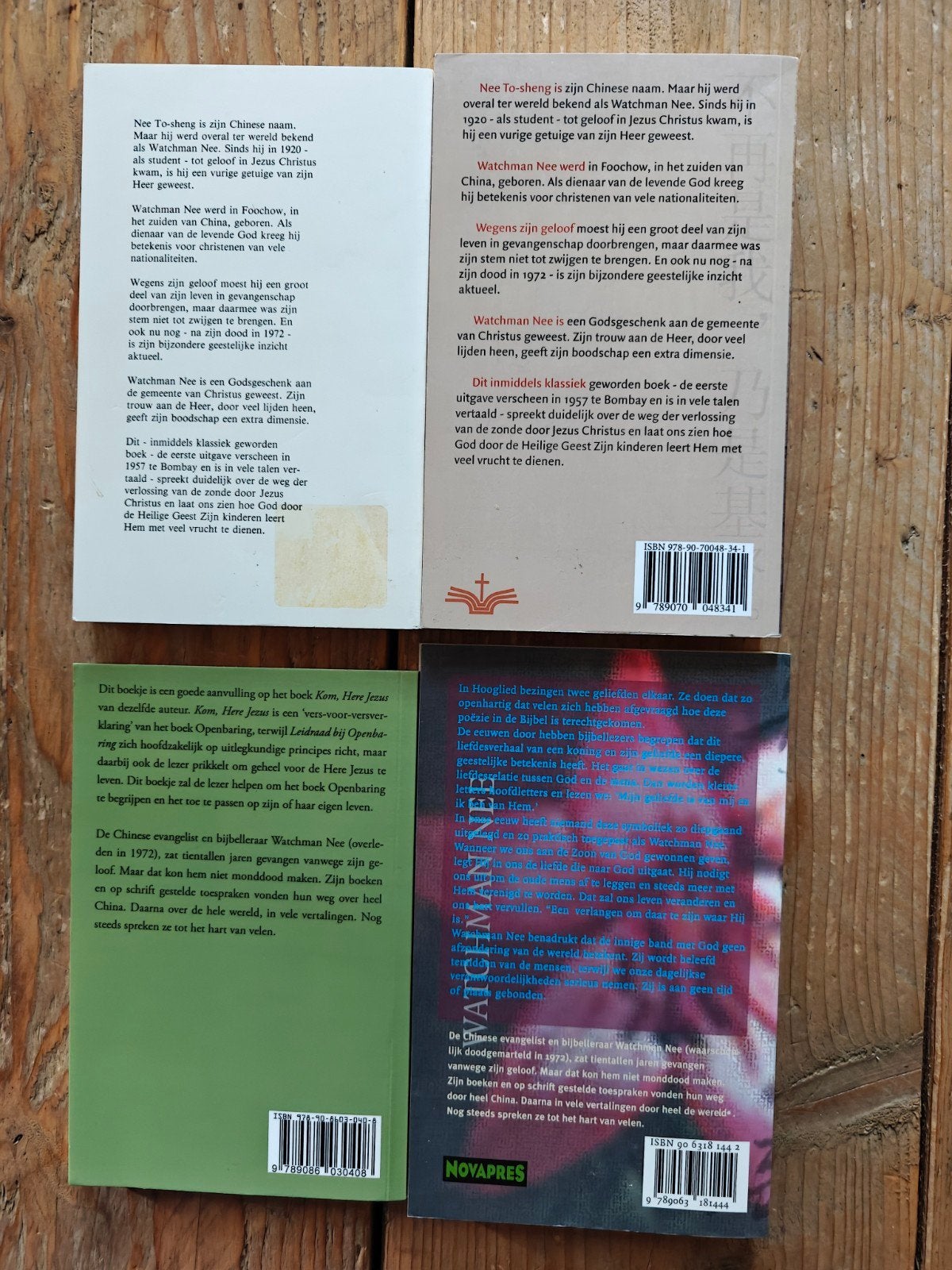 4 Boeken van Watchman Nee., Boeken, Ophalen of Verzenden, Zo goed als nieuw