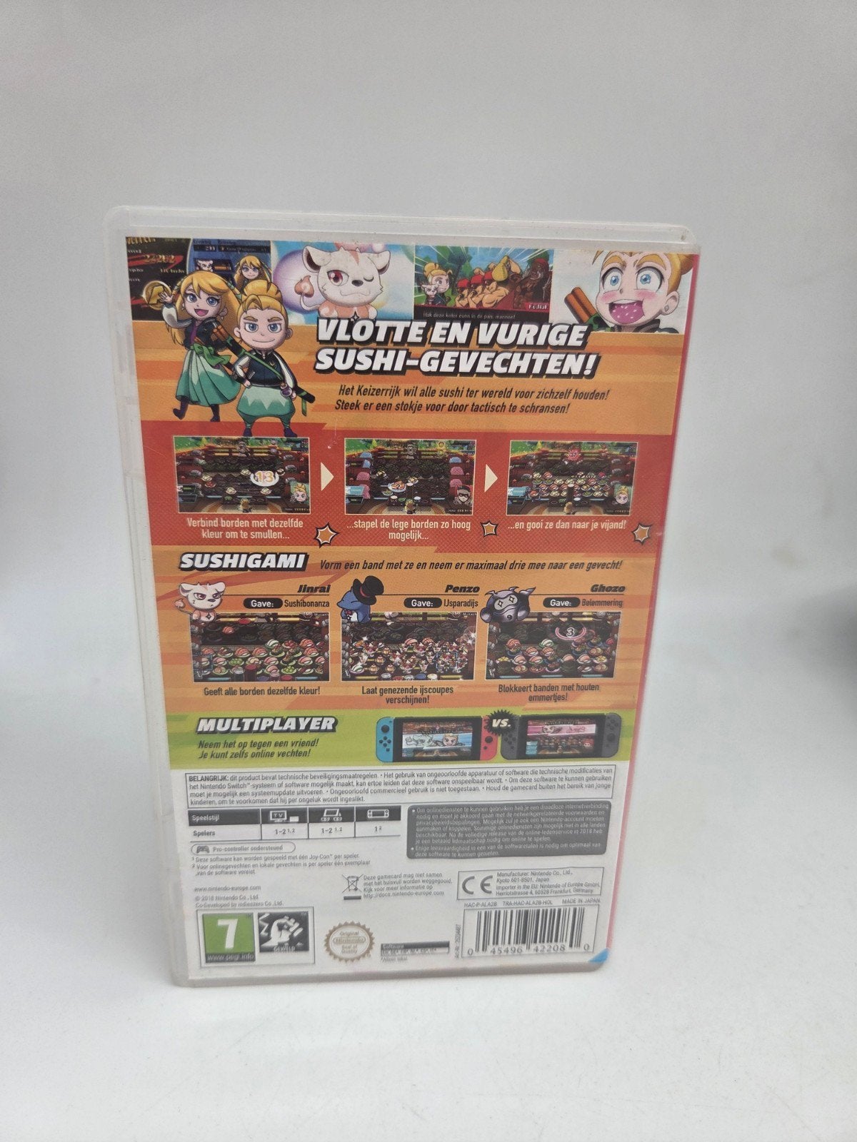 Sushi Striker: The Way of Sushido - Nintendo Switch, Gebruikt, Support@nintendo.com, Ophalen of Verzenden, 11-1 Kamitoba Hokodate-cho, Minami-ku, Kyoto 601-8501, Japan