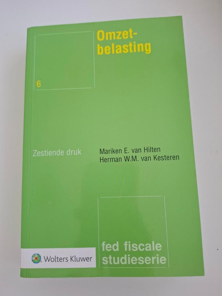 Omzetbelasting 6 - Fed Fiscale Studieserie (Wolters Kluwer), Gelezen, Ophalen of Verzenden, WO, Gamma
