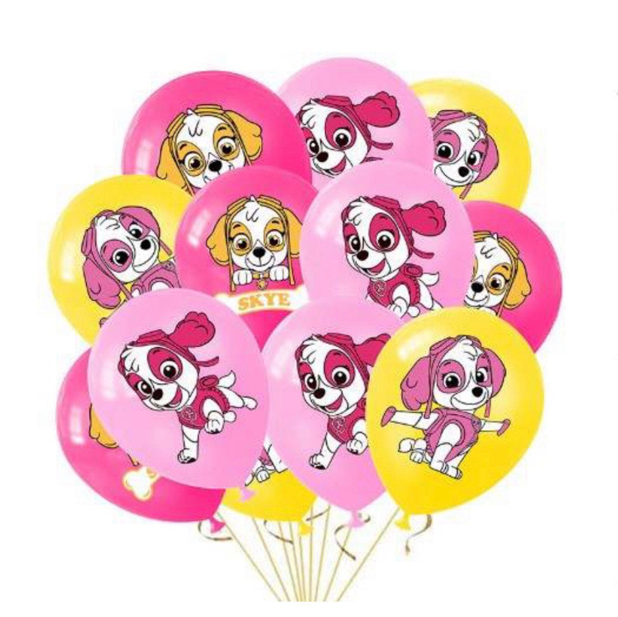 Paw Patrol ballonset skye 12 stuks, Ophalen of Verzenden, Nieuw, Versiering, Verjaardag