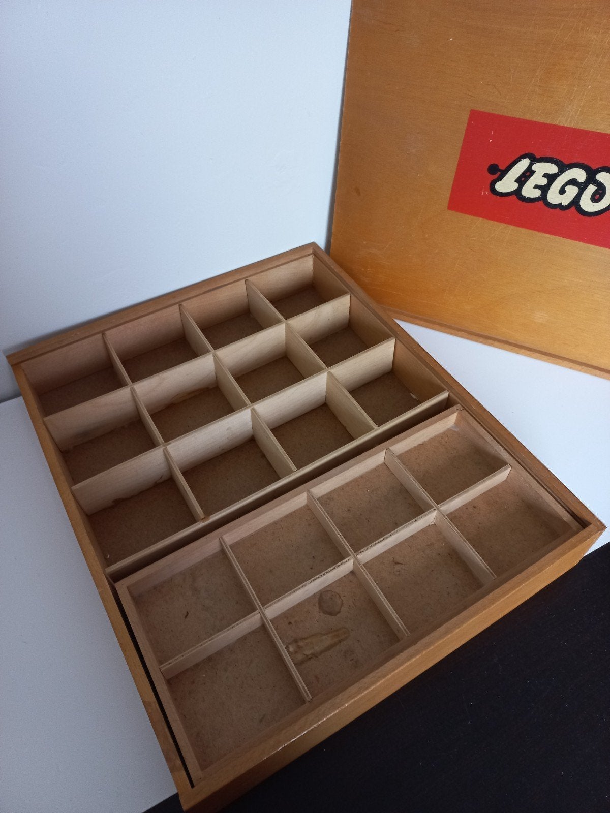 Vintage houten lego doos, Ophalen of Verzenden, Gebruikt, Lego