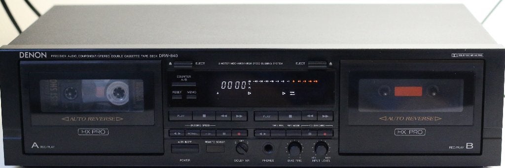 Denon DRW-840 dubbel cassettedeck, Ophalen of Verzenden, Denon, Auto-reverse