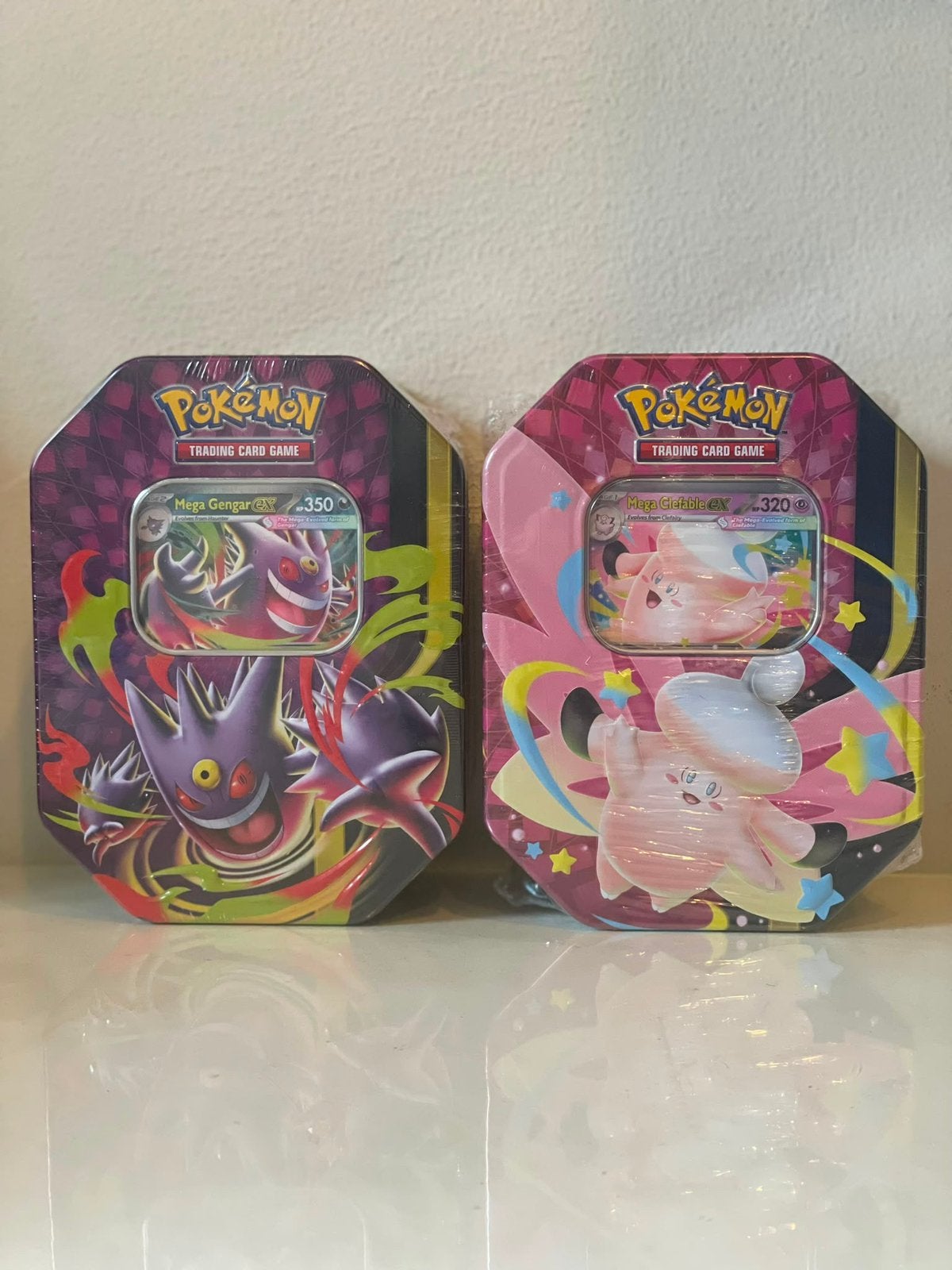 Pokemon - Mega Gengar & Mega Clefbale Tin Sealed, Ophalen of Verzenden, Nieuw, Foil