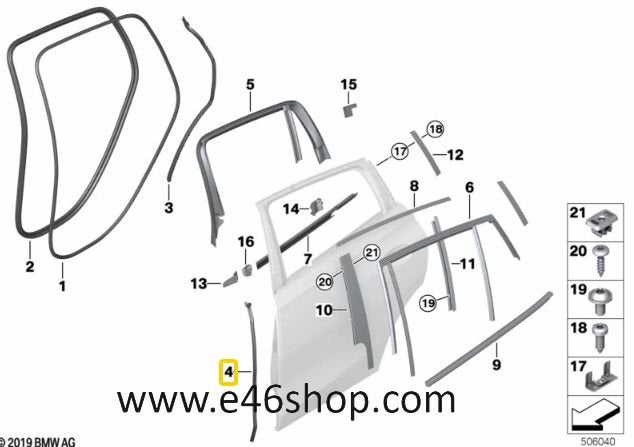 Deurrubber BMW X6 G06 OE 51767437805 nieuw bmw, -, -, Nieuw, Ophalen of Verzenden