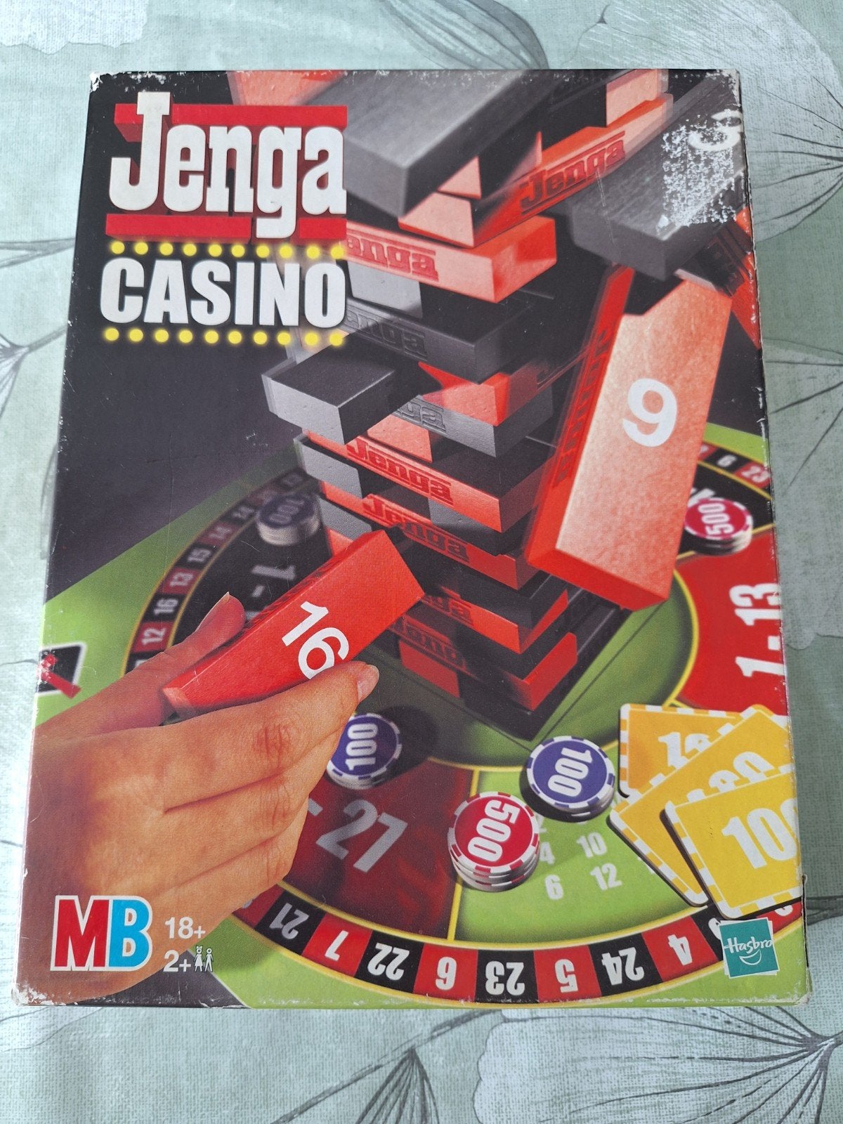Jenga Casino: Het spannende spel met een twist!, Een of twee spelers, Ophalen of Verzenden, Gebruikt, MB / Hasbro