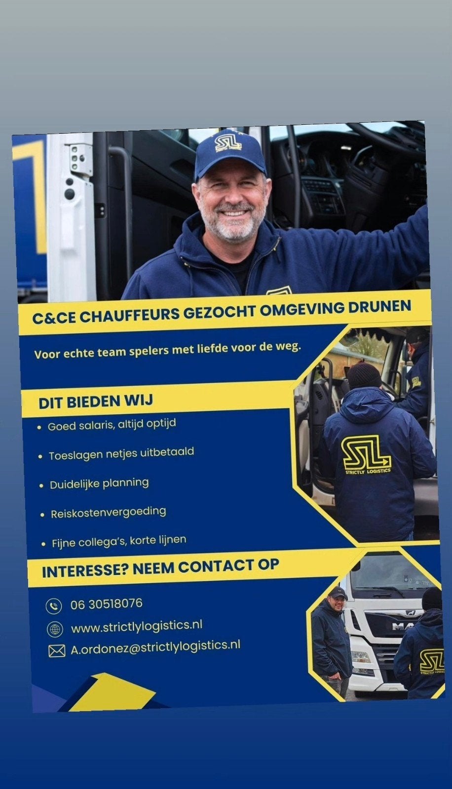 Chauffeurs gezocht Drunen/ Denbosch, Variabele uren, Overige niveaus, Starter, Overige vormen