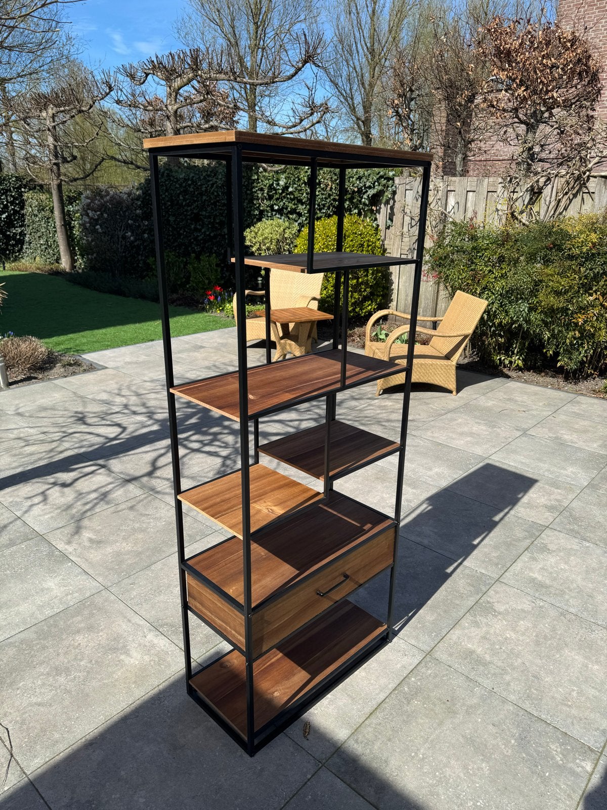 Industriële kast met lade - MDF en metaal (69x170x32 cm), Ophalen, Nieuw, 50 tot 100 cm, Met lade(s)