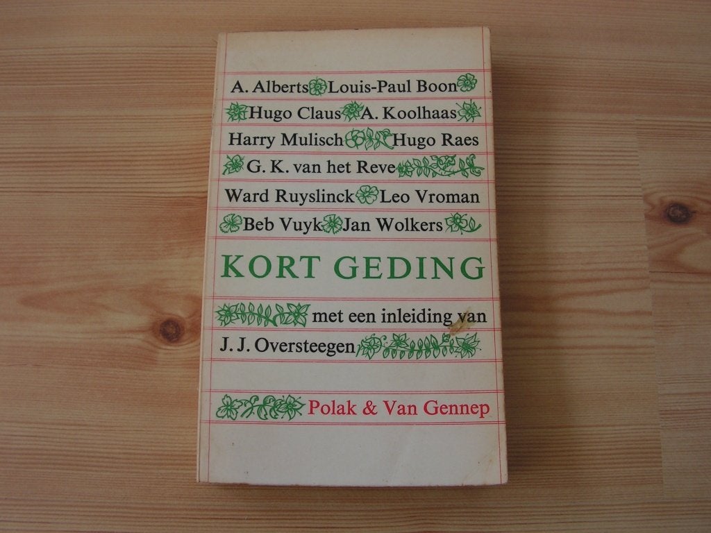 Kort Geding samengesteld door J.J. Oversteegen; 1963, Boeken, Ophalen of Verzenden, Gelezen