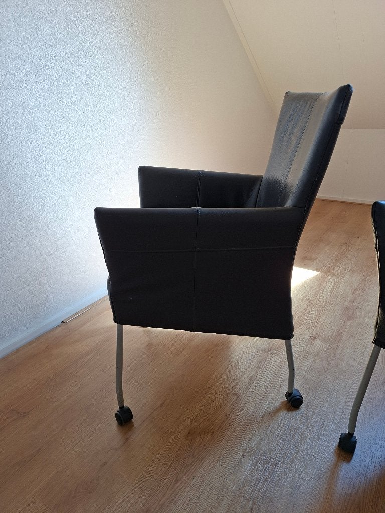 eetkamerstoelen, Ophalen, Gebruikt, Blauw, Leer