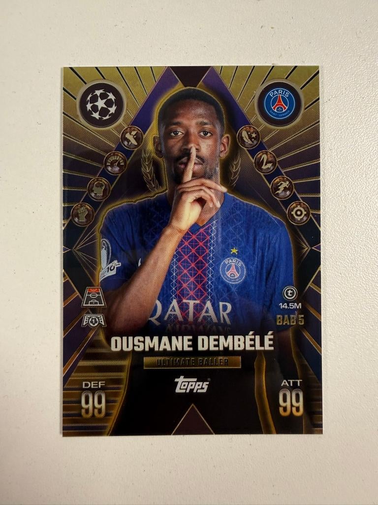 Ousmane Dembele Ultimate Baller Match Attax Extra 2026, Ophalen of Verzenden, Nieuw, Buitenlandse clubs, Poster, Plaatje of Sticker