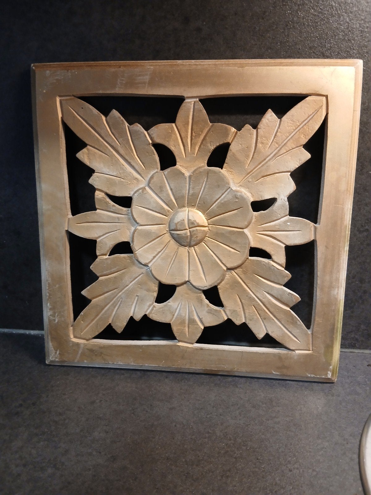Decoratief Houten Wandpaneel met Bloemmotief, Ophalen of Verzenden