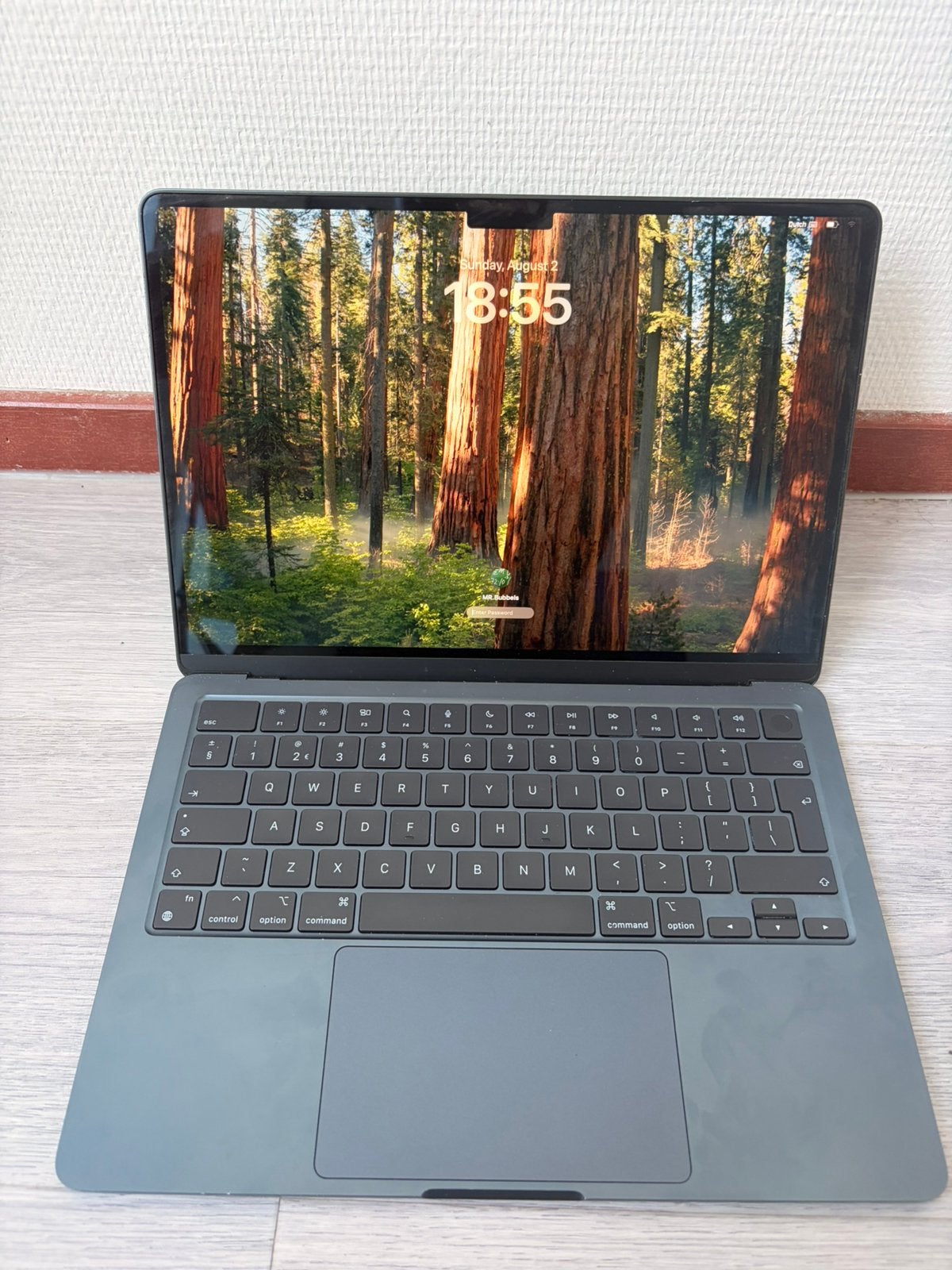 Apple MacBook Air M2 2022  Midnight, Ophalen, Zo goed als nieuw, 13 inch, MacBook Air