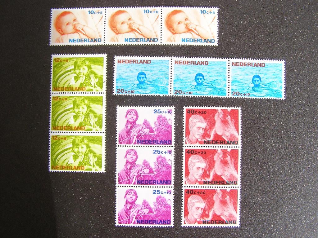 1966: Kinderzegels NVPH 870 / 874; postfris, originele gom, Ophalen of Verzenden, Na 1940, Postfris