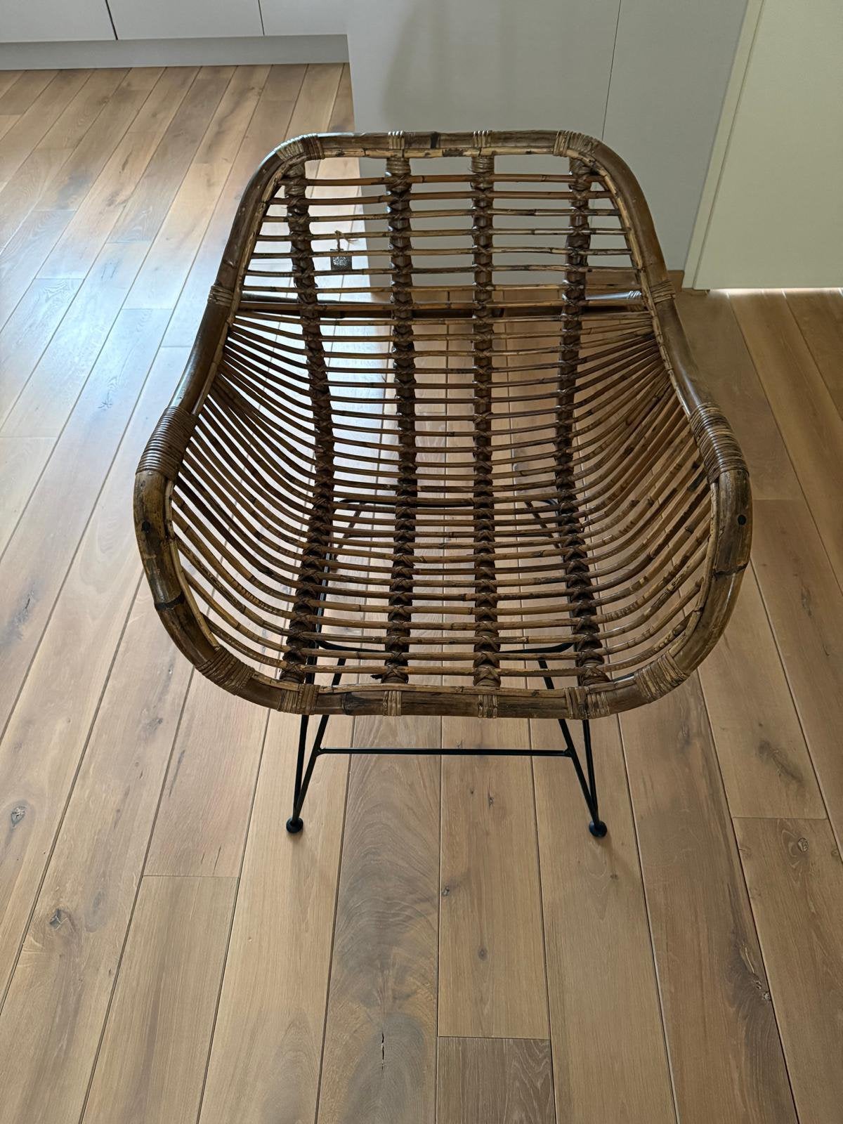 Rieten eetkamerstoelen, Ophalen, Gebruikt, Bruin, Vier