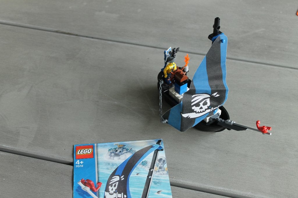 lego captain Kragg's Piratenboot 7072, Lego, Zo goed als nieuw, Inclusief instructies, Complete set