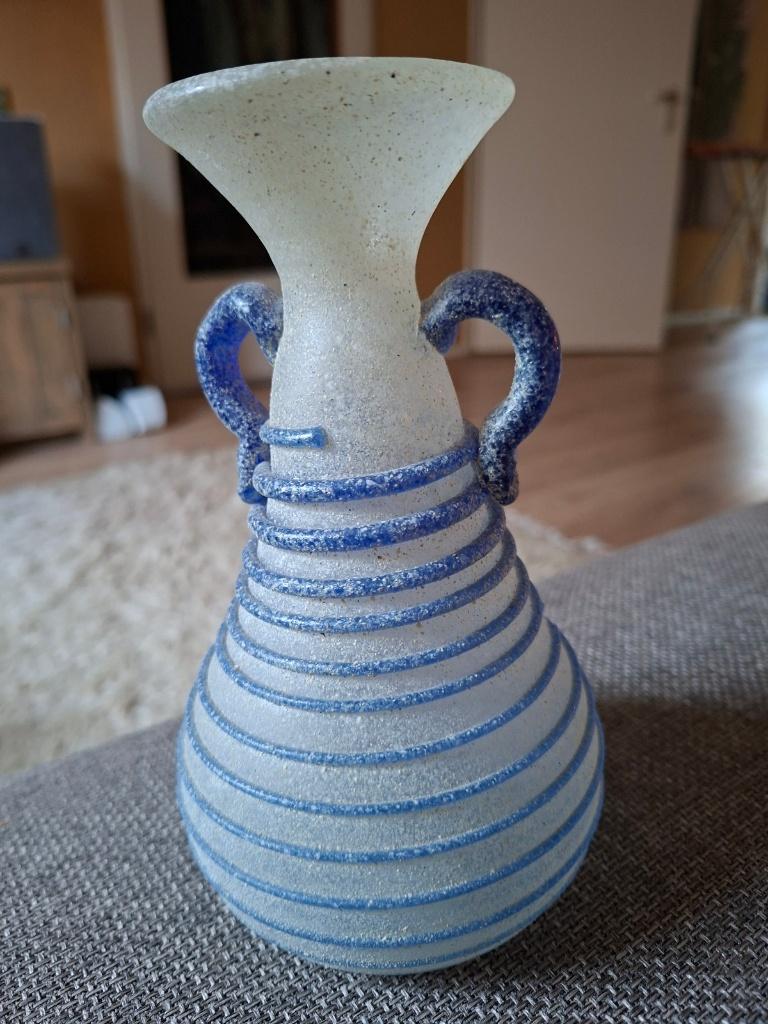 Prachtige Vintage Murano vaas, Scavo Glazen vaas. 17cm hoog, Ophalen of Verzenden